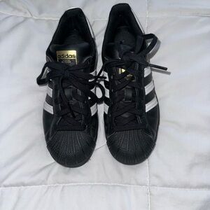 Adidas Black Sneakers with White Stripes